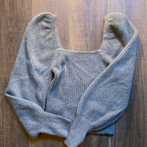 Gray Zara knit blouse
